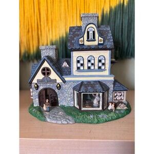 PartyLite Holiday Candle Shoppe Figurine in Gray and Green